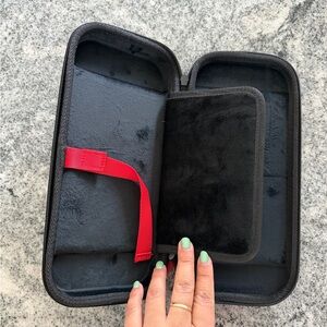 Nintendo Switch Portable Black Travel Case with Red Strap